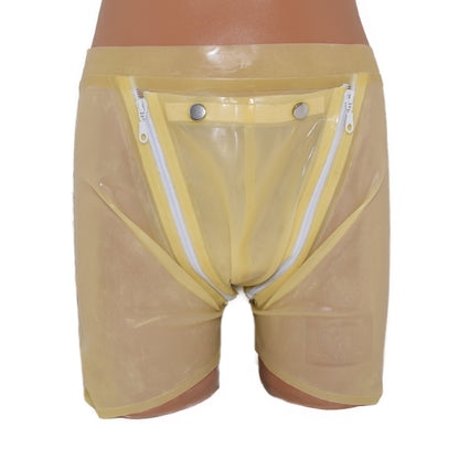 Latex Shorts mit Doppel-Reißverschluss/Innenbeutel  Sch