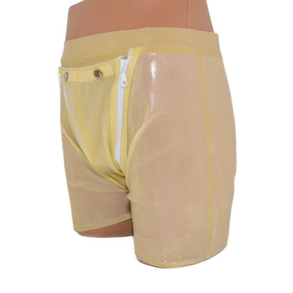 Latex Shorts mit Doppel-Reißverschluss/Innenbeutel  Sch