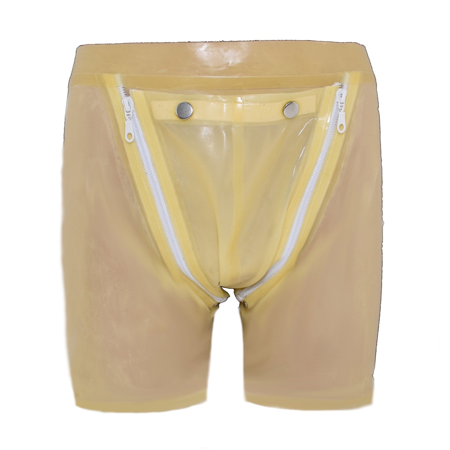 Latex Shorts mit Doppel-Reißverschluss/Innenbeutel  Sch