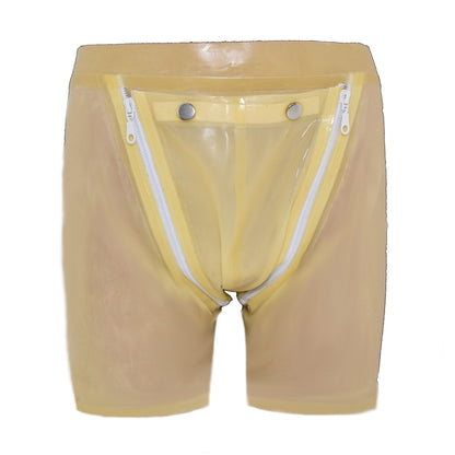 Latex Shorts mit Doppel-Reißverschluss/Innenbeutel  Sch