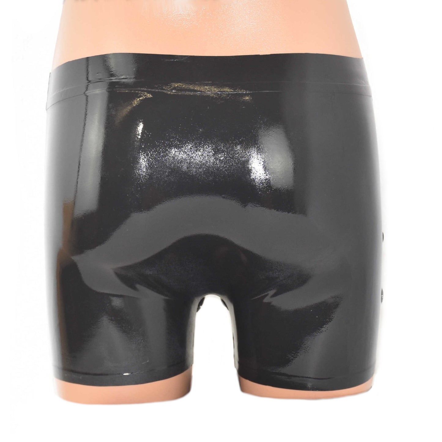 Latex Shorts kurz mit Doppel-Reißverschluss/Innenbeutel