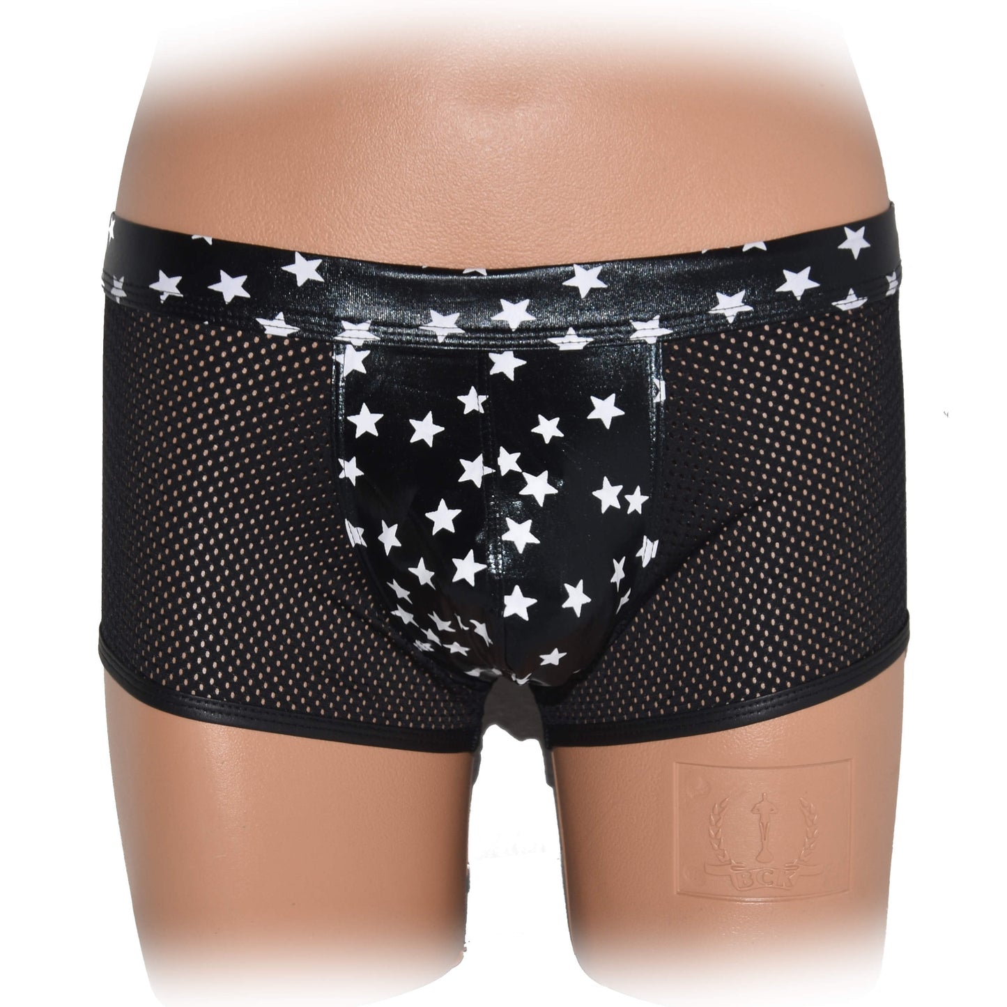 Boxer Shorts mit glänzendem Beutel transparentem Stoff