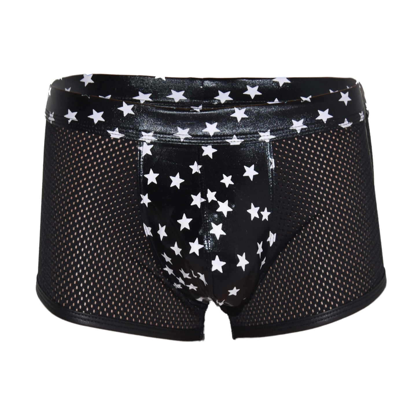 Boxer Shorts mit glänzendem Beutel transparentem Stoff