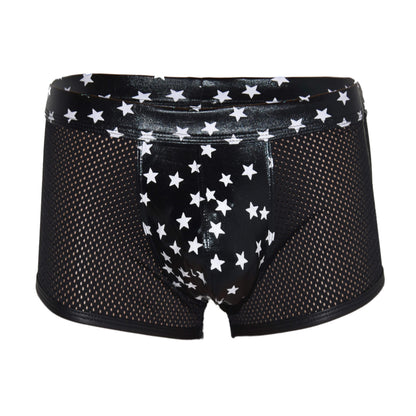 Boxer Shorts mit glänzendem Beutel transparentem Stoff