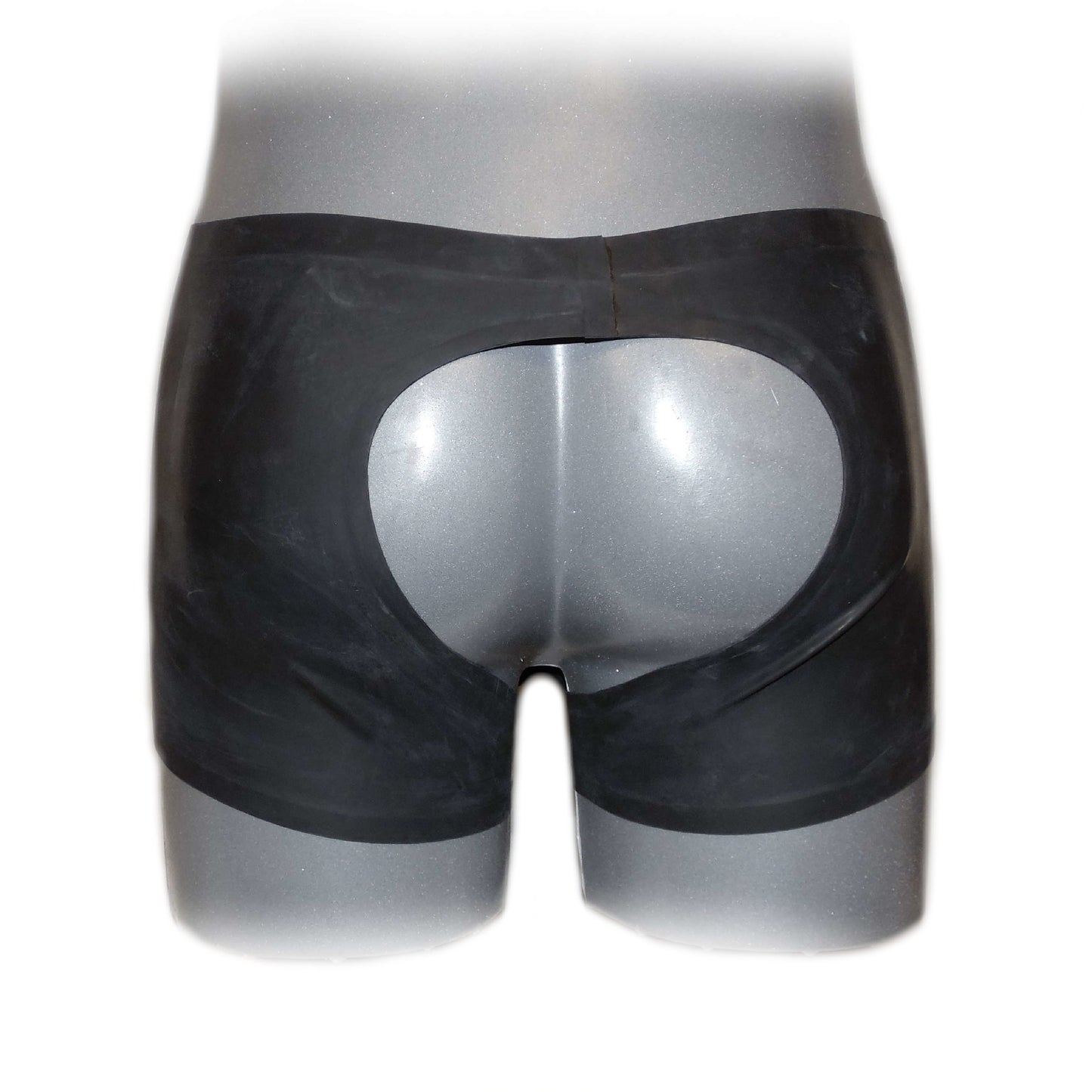 Latex Shorts mit Reißverschluss 0,4 mm Back open