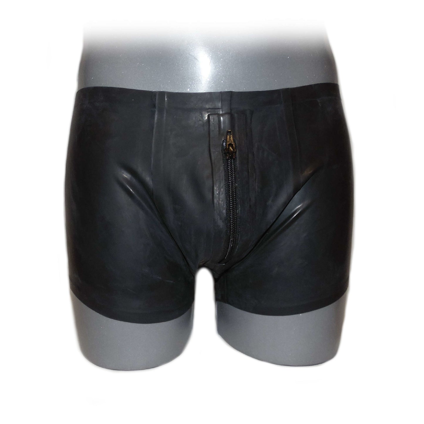 Latex Shorts mit Reißverschluss 0,4 mm Back open