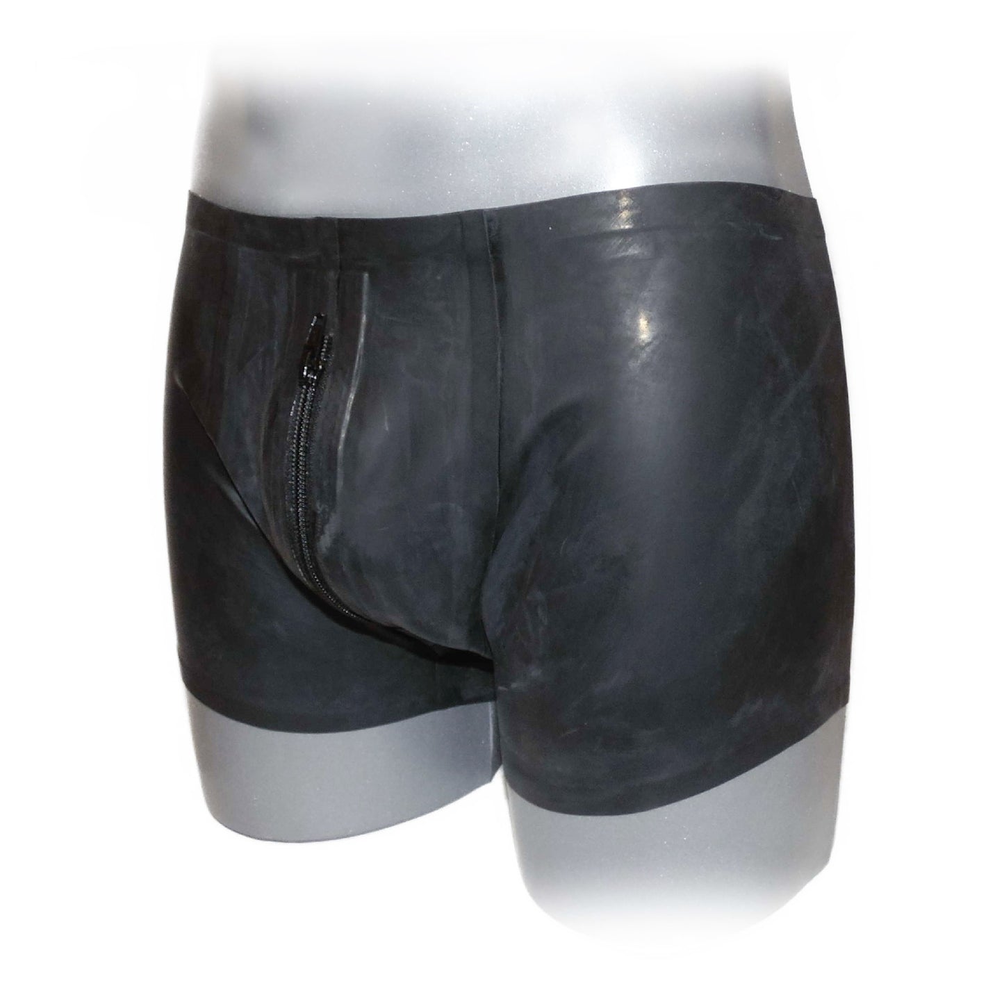 Latex Shorts mit Reißverschluss 0,4 mm Back open
