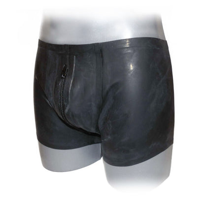 Latex Shorts mit Reißverschluss 0,4 mm Back open