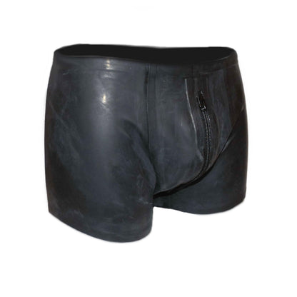 Latex Shorts mit Reißverschluss 0,4 mm Back open
