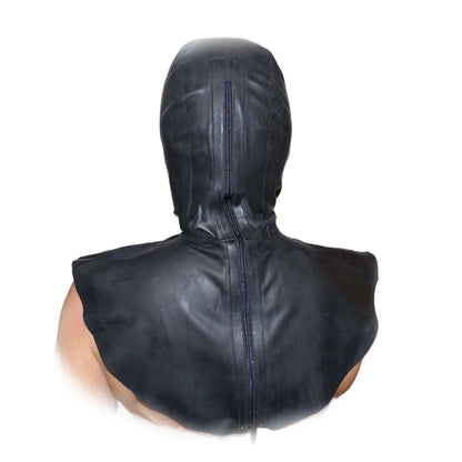 Latex Henker Maske Schwarz/Rot 0,4 mm