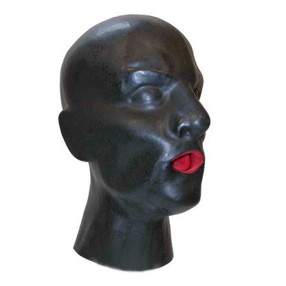 Latex Maske Women mit Mundstück und Nasenröhrchen 0,4 mm