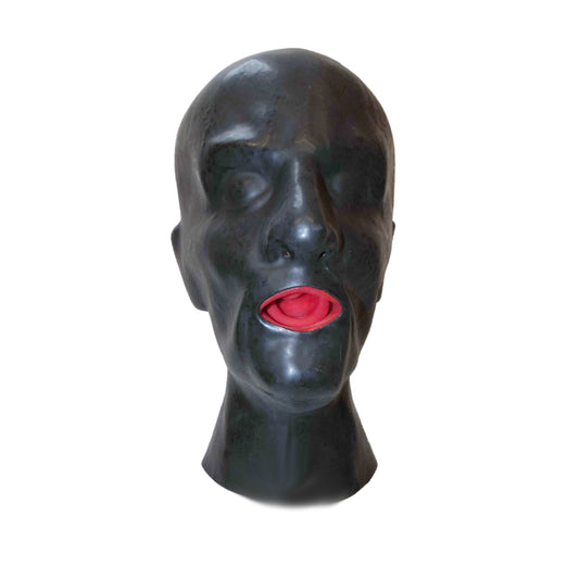 Latex Maske Women mit Mundstück und Nasenröhrchen 0,4 mm