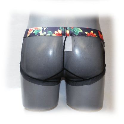 Panty For Men transparent with multicolored waistband