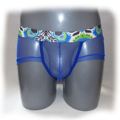 Panty For Man transparent mit mehrfarbigen Bund