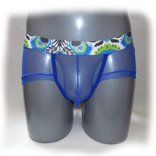 Panty For Man transparent mit mehrfarbigen Bund