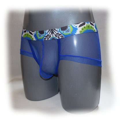 Panty For Man transparent mit mehrfarbigen Bund
