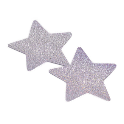 Nipple covers star purple with glitter