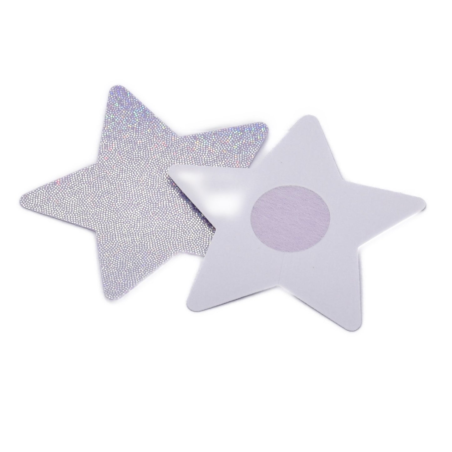 Nipple covers star purple with glitter