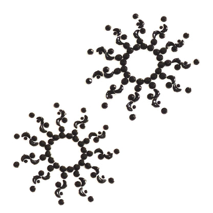 Nippelcover Aufkleber Silber Stern Rund Blume