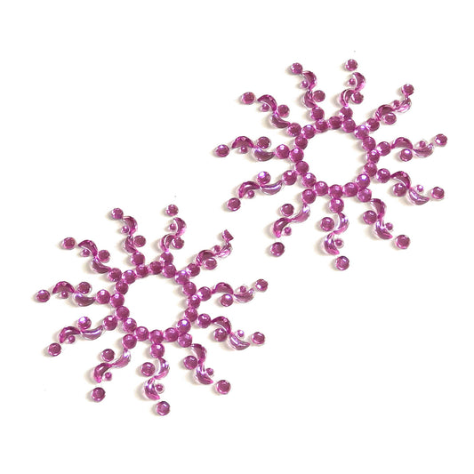 Nippelcover Aufkleber Rosa Stern Rund Blume