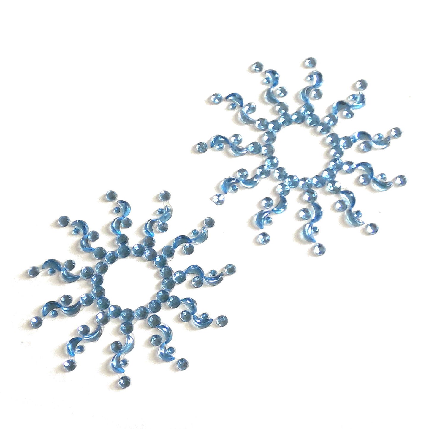 Nippelcover Aufkleber Hellblau Stern Rund Blume