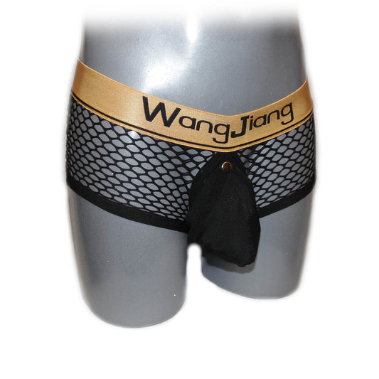Boxer styliches Transparent-Design und Goldfarbigen Bun