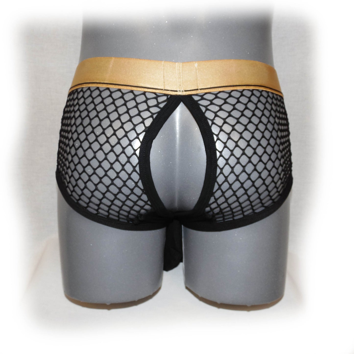 Boxer styliches Transparent-Design und Goldfarbigen Bun