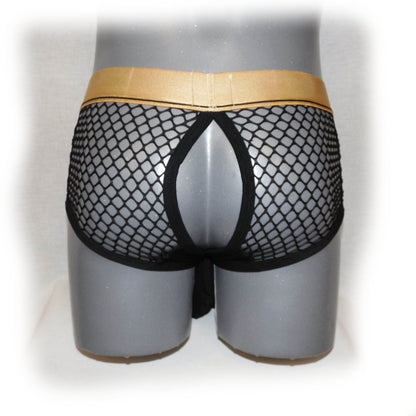Boxer styliches Transparent-Design und Goldfarbigen Bun