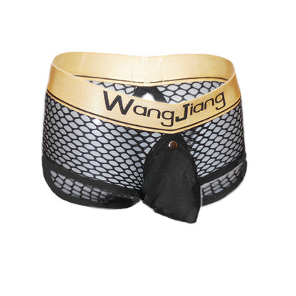 Boxer styliches Transparent-Design und Goldfarbigen Bun
