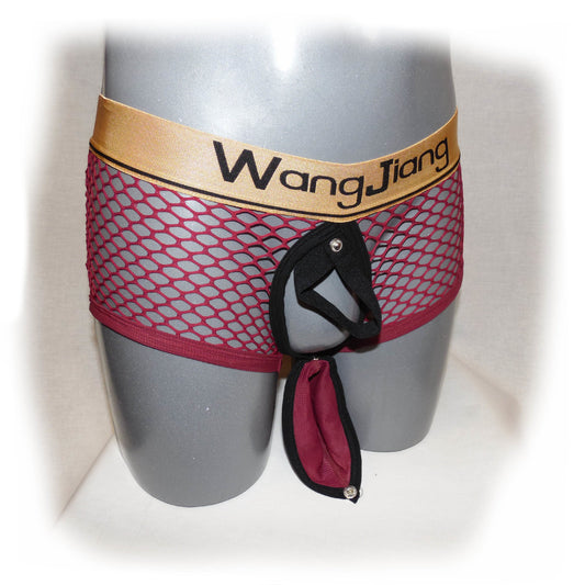 Boxer styliches Transparent-Design und Goldfarbigen Bun