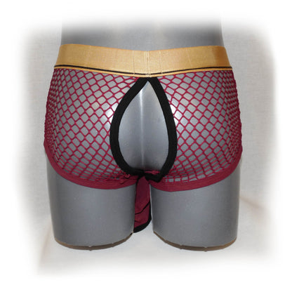 Boxer style transparent design and gold-colored bun