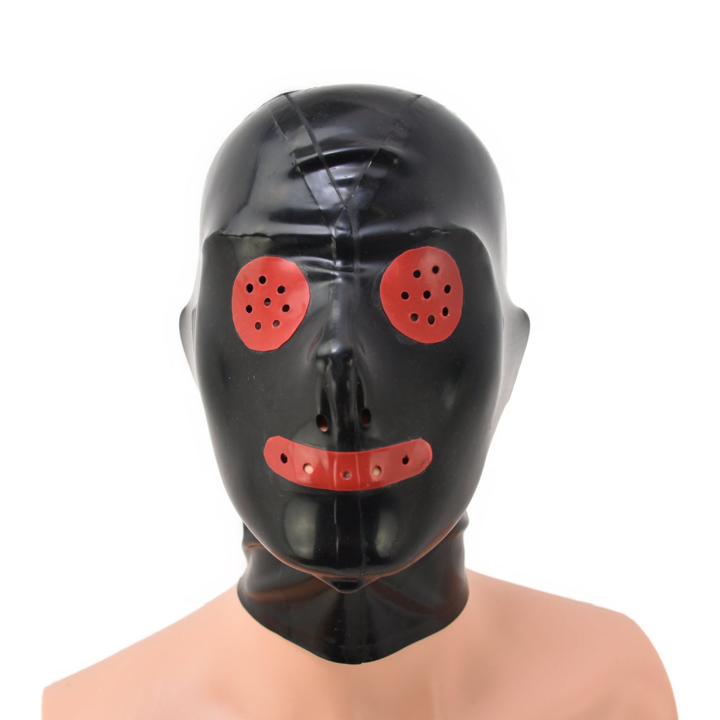 Latex Maske mit roten Augen und Mund - 0,3 mm