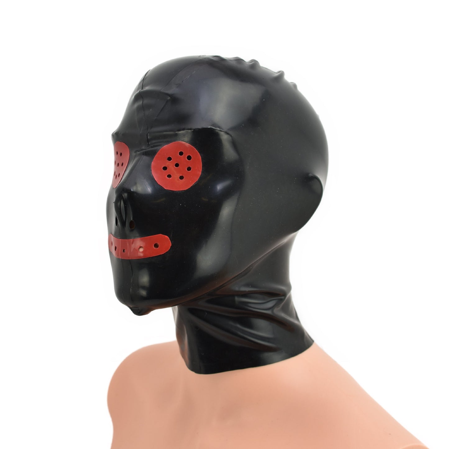 Latex Maske mit roten Augen und Mund - 0,3 mm