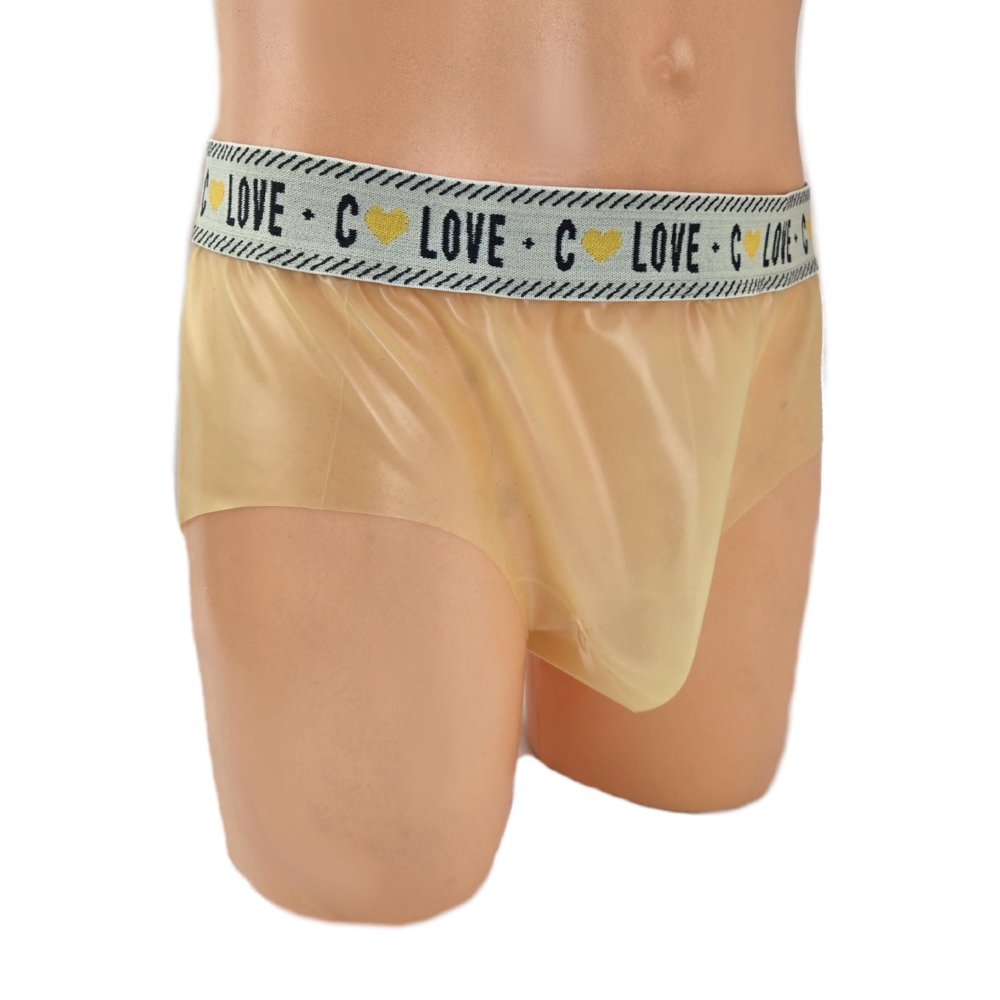 Latex Slip Transparent mit Rand
