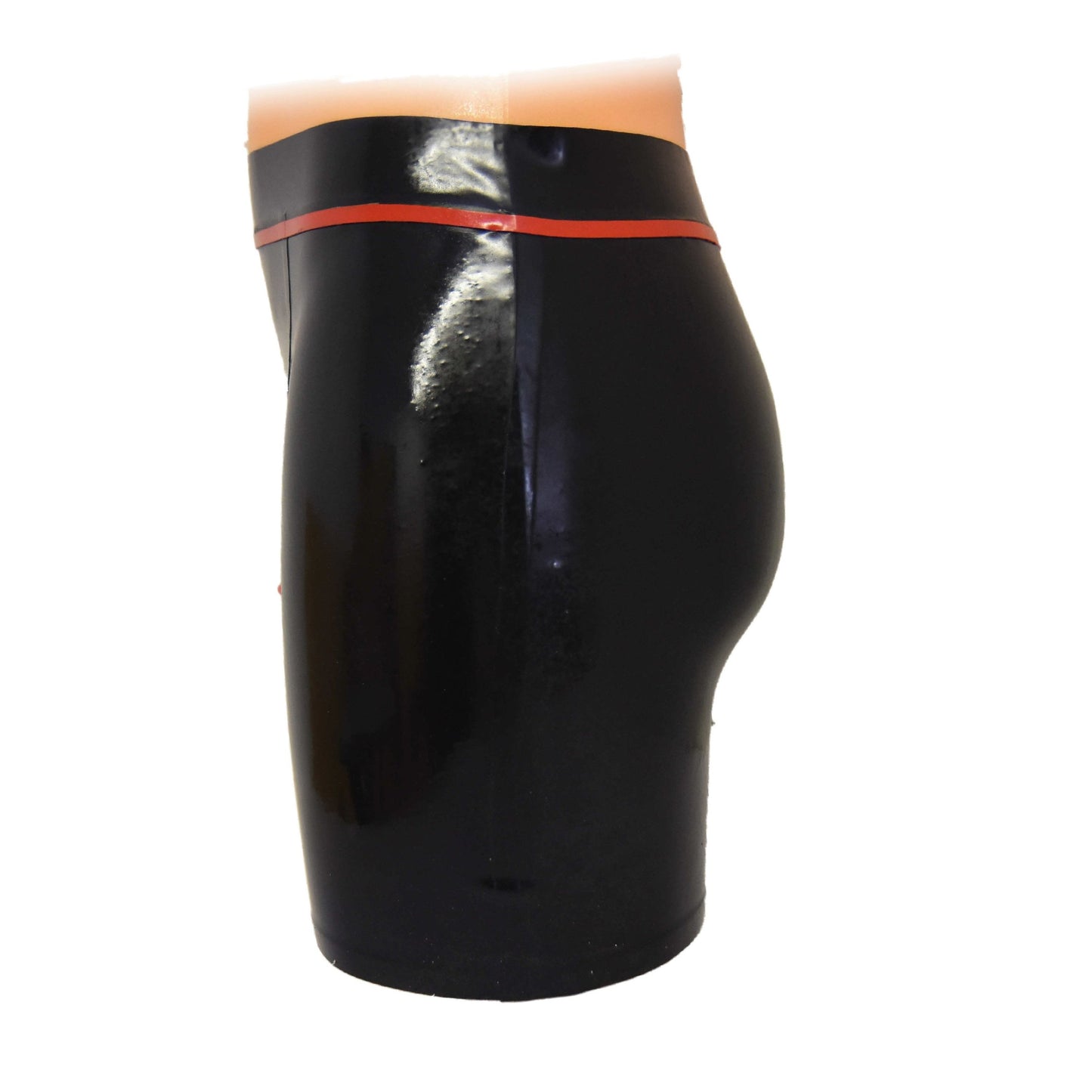 Latex shorts with front opening