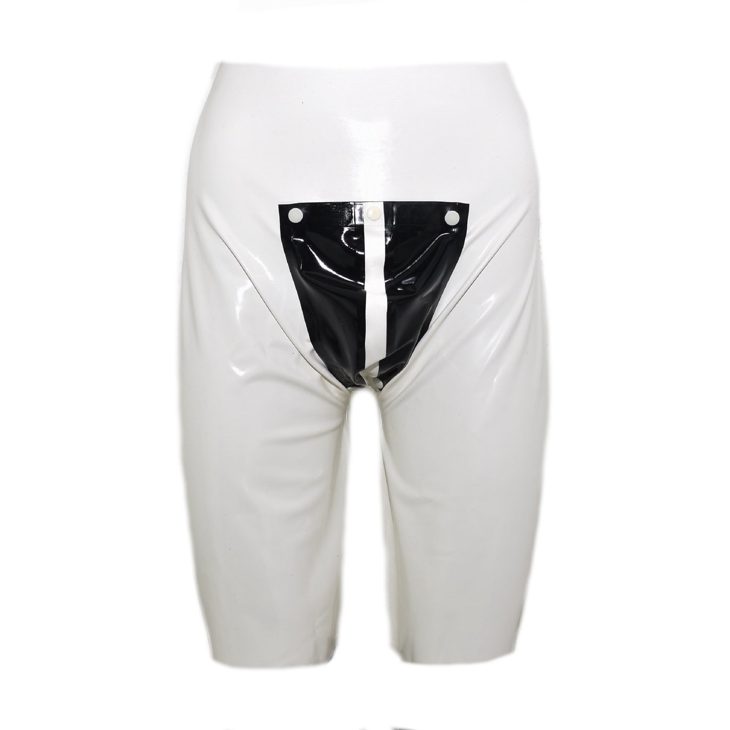 Latex Shorts Reißverschluss/Innenbeutel Druckknöpfe