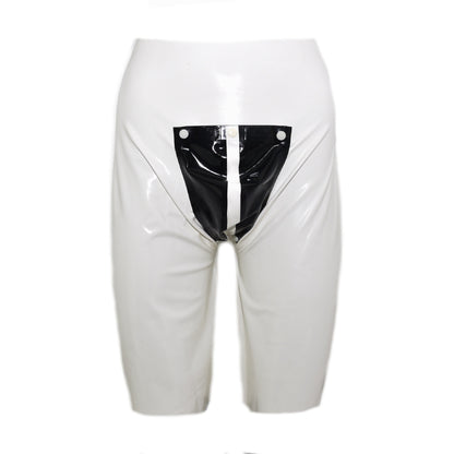 Latex Shorts Reißverschluss/Innenbeutel Druckknöpfe