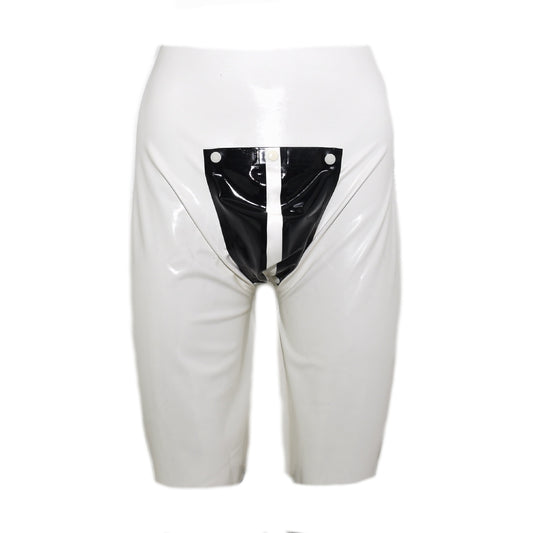 Latex Shorts Reißverschluss/Innenbeutel Druckknöpfe