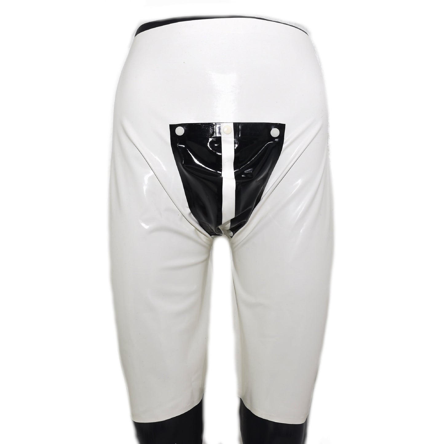Latex Shorts Reißverschluss/Innenbeutel Druckknöpfe