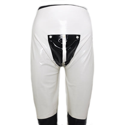 Latex Shorts Reißverschluss/Innenbeutel Druckknöpfe