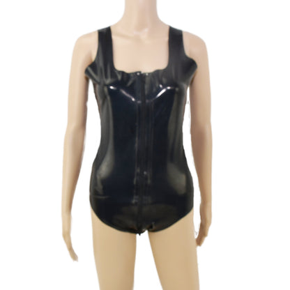 Latex Damen Body Zwei-Wege-Reißverschluss