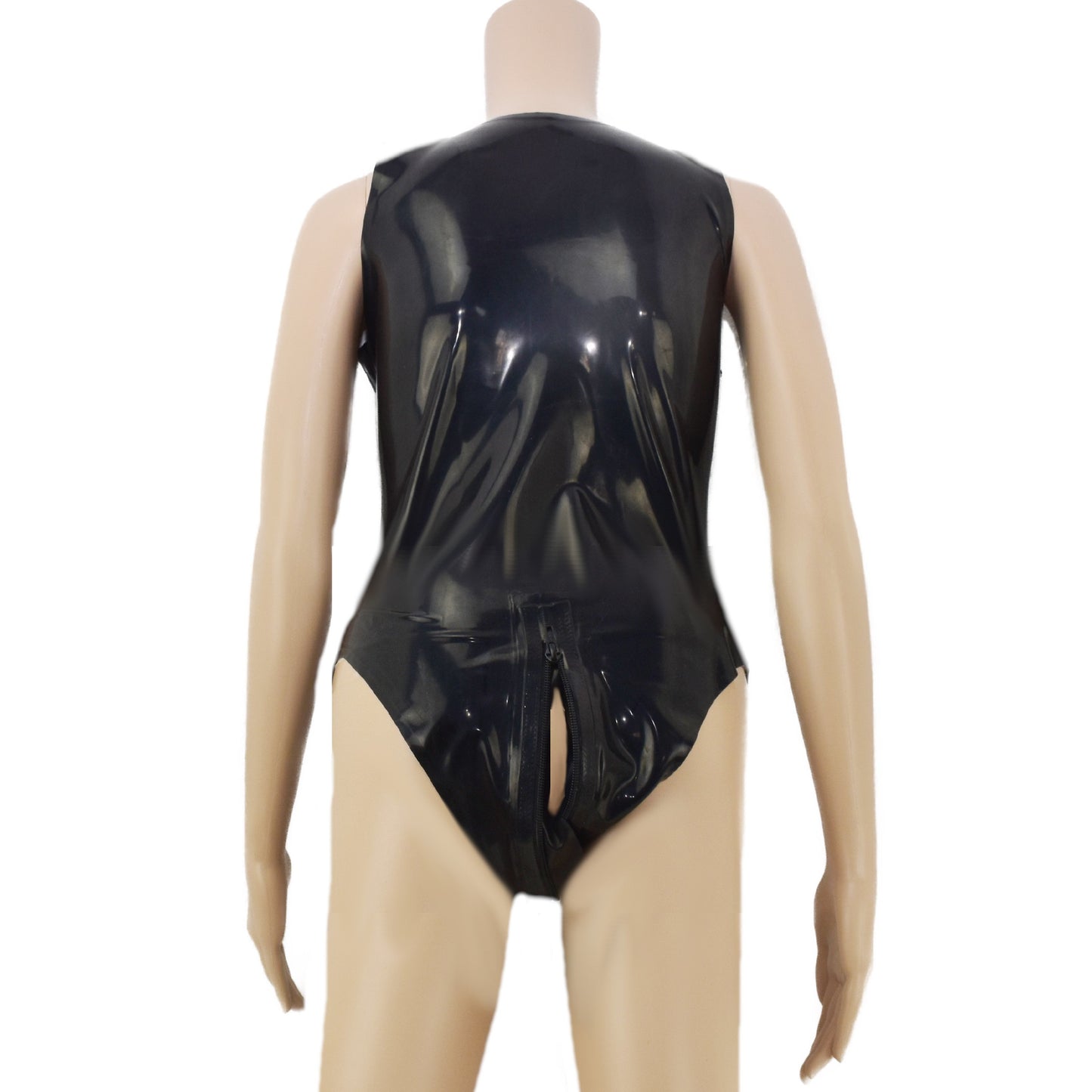 Latex Damen Body Zwei-Wege-Reißverschluss