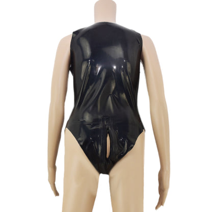 Latex Damen Body Zwei-Wege-Reißverschluss