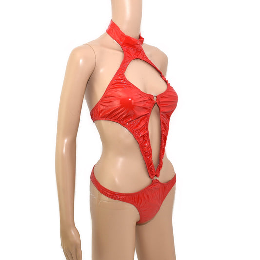 Damen Glanz Stringbody Reizwäsche