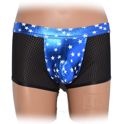 Boxer Shorts mit glänzendem Beutel transparentem Stoff
