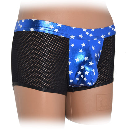 Boxer Shorts mit glänzendem Beutel transparentem Stoff
