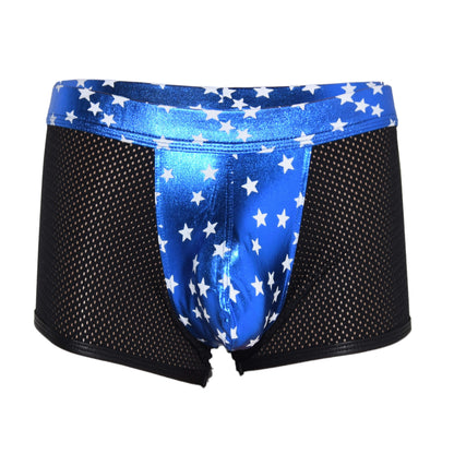 Boxer Shorts mit glänzendem Beutel transparentem Stoff