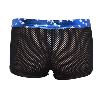 Boxer Shorts mit glänzendem Beutel transparentem Stoff