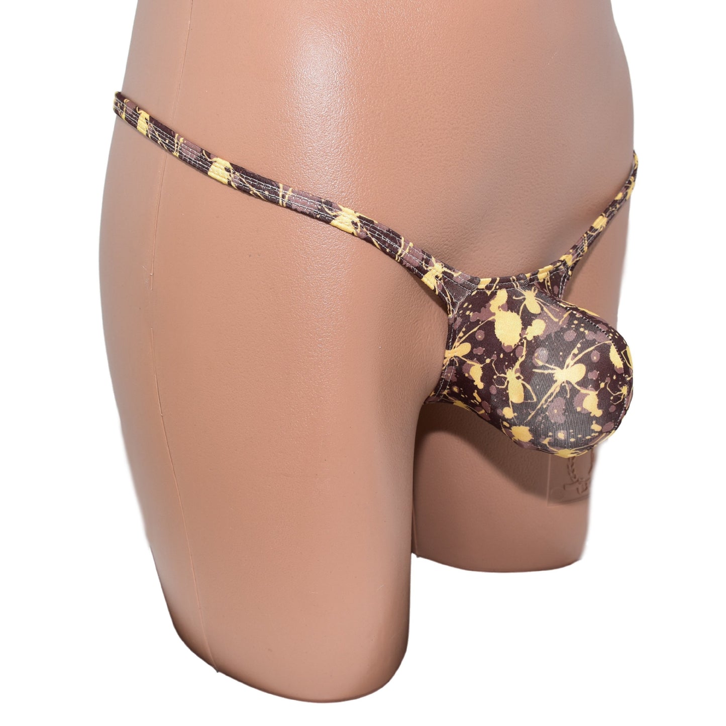 Men thong bulge pouch Spider Print