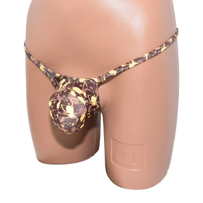 Men thong bulge pouch Spider Print
